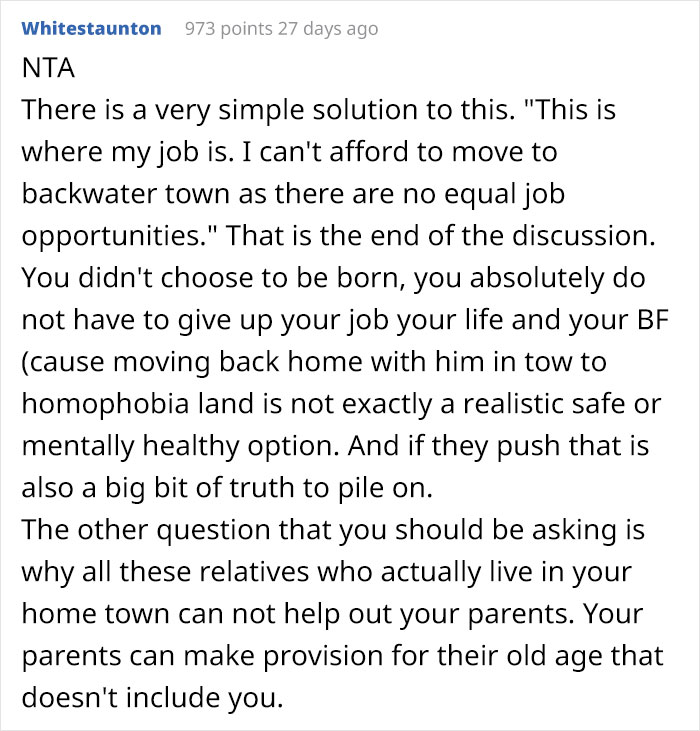 Gay Man Tells His Elderly Parents That He Won't Move Back Because Of The "Bad Memories Of Growing Up" There, Family Drama Ensues