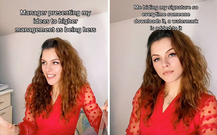 Employee Tired Of Boss Stealing Her Work Starts Adding A Hidden Signature To All Of Her Presentations, Shows How To Do It After Going Viral