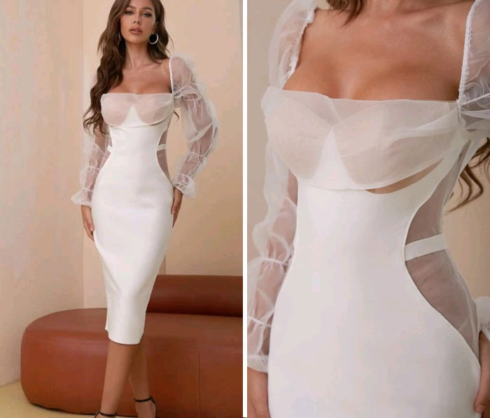 Guys Is It Just Me Or Is This Dress Wierd. This Was Spotted In The Wild On Shein. Looks Like The Boobages Are Just Hanging Free