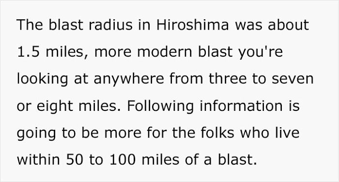 Guy Gives 8 Tips On What To Do In Case Of A Nuclear Explosion, Provided In The US Armed Forces Survival Manual