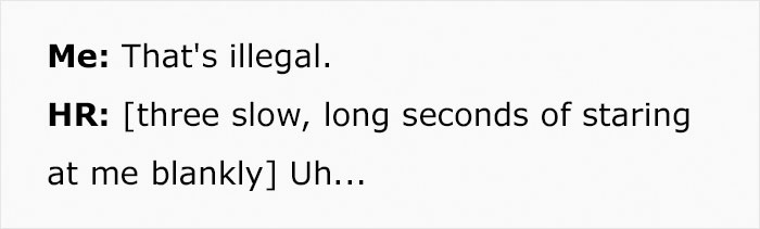Management Bites Their Tongue When They Realize Employee Knows It's Illegal To Have A Policy Against Discussing Wages