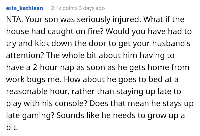 Husband Ignores Family Emergency To Take A Nap, Tries To Put All The Blame On His Wife Husband Ignores Family Emergency To Take A Nap, Tries To Put All The Blame On His Wife