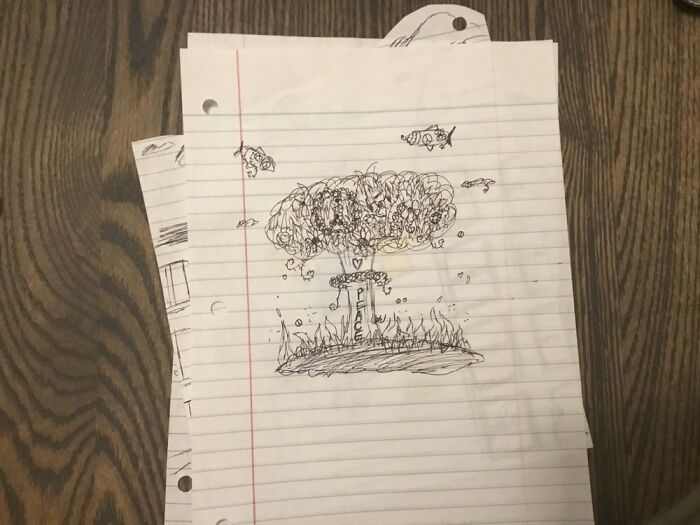 5 Pen Sketches I Did In Class