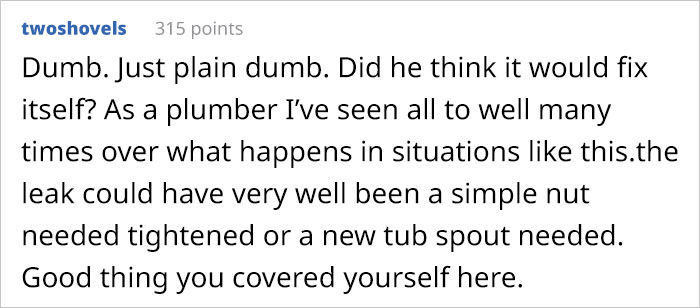 Landlord Refuses To Fix A Leak, Gets A $8,000 Bill To Repair The Damage That The Water Did To Other Apartments Landlord Refuses To Fix A Leak, Gets A $8,000 Bill To Repair The Damage That The Water Did To Other Apartments