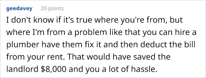 Landlord Refuses To Fix A Leak, Gets A $8,000 Bill To Repair The Damage That The Water Did To Other Apartments Landlord Refuses To Fix A Leak, Gets A $8,000 Bill To Repair The Damage That The Water Did To Other Apartments