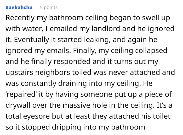 Landlord Refuses To Fix A Leak, Gets A $8,000 Bill To Repair The Damage That The Water Did To Other Apartments Landlord Refuses To Fix A Leak, Gets A $8,000 Bill To Repair The Damage That The Water Did To Other Apartments