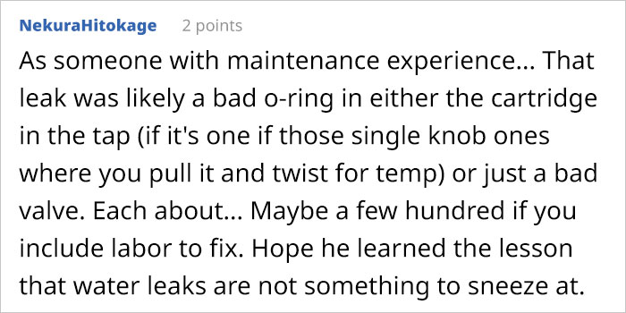 Landlord Refuses To Fix A Leak, Gets A $8,000 Bill To Repair The Damage That The Water Did To Other Apartments Landlord Refuses To Fix A Leak, Gets A $8,000 Bill To Repair The Damage That The Water Did To Other Apartments