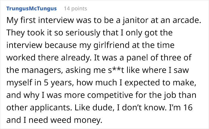 14 Times People Were Shocked By How Ridiculously Formal Minimum Wage Job Interviews Were, And Opposite Stories