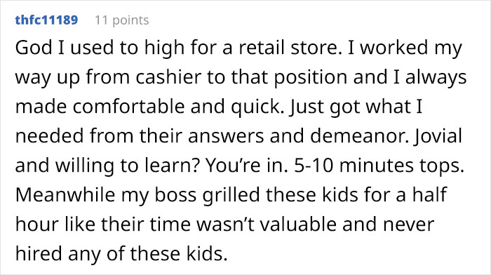 14 Times People Were Shocked By How Ridiculously Formal Minimum Wage Job Interviews Were, And Opposite Stories