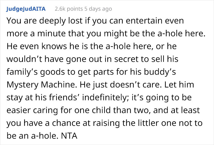 "Am I The [Jerk] For Telling Everyone That My Husband Sold All My Baby Shower Gifts?"