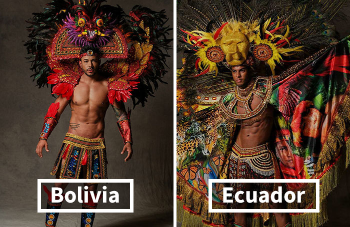 Los concursantes del Mister Global 2021 se visten con los trajes tradicionales de sus países y parecen jefes de videojuego (30 fotos)