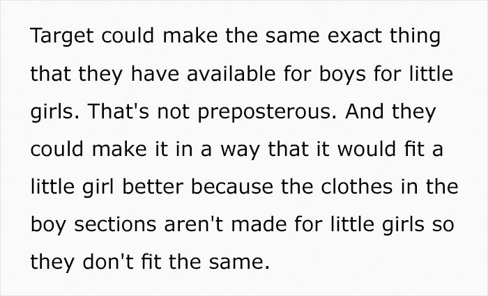Target Shopper Reveals A Startling Difference Between Girls' And Boys' Clothing Functionality At Target, Goes Viral On TikTok Target Shopper Reveals A Startling Difference Between Girls' And Boys' Clothing Functionality At Target, Goes Viral On TikTok