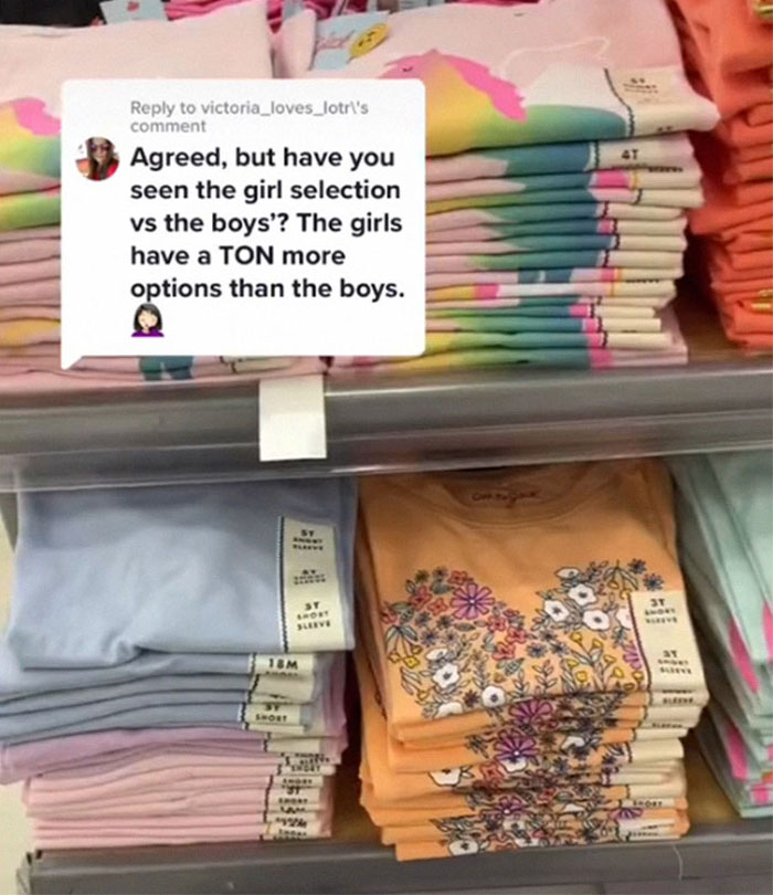Target Shopper Reveals A Startling Difference Between Girls' And Boys' Clothing Functionality At Target, Goes Viral On TikTok Target Shopper Reveals A Startling Difference Between Girls' And Boys' Clothing Functionality At Target, Goes Viral On TikTok