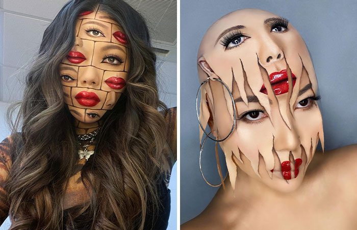 Extraordinary Makeup: 30 Optical Illusion Looks By This Artist (New Pics)