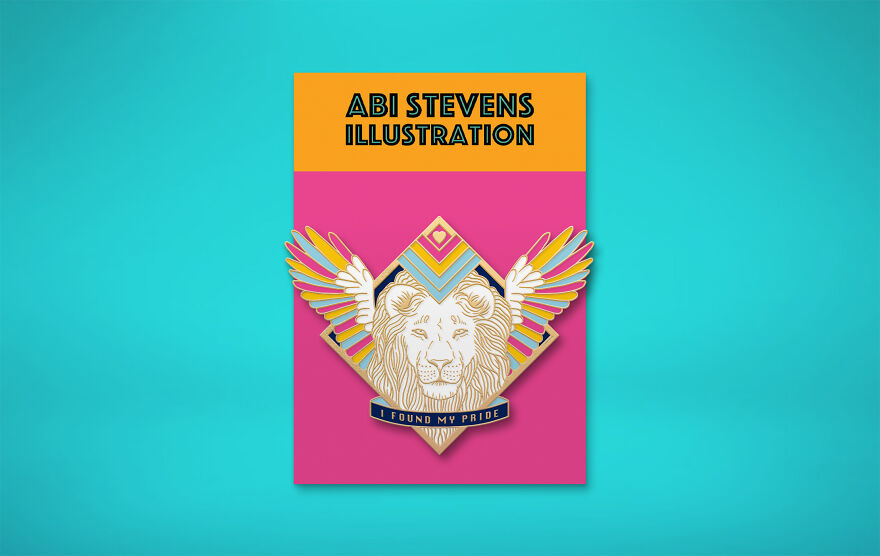 Pansexual Pride Enamel Pin Mock-Up