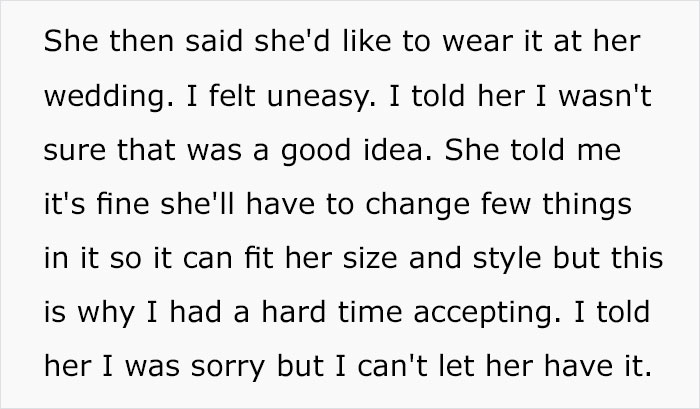 Mom Asks If She Was Wrong To Refuse To Let Her Stepdaughter Use Her Deceased Daughter&rsquo;s Wedding Dress