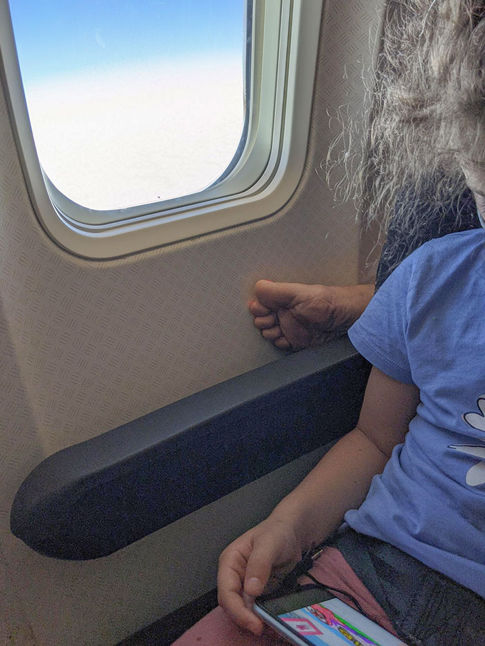 This Repugnant Toe Right Next To My Daughter On A Flight
