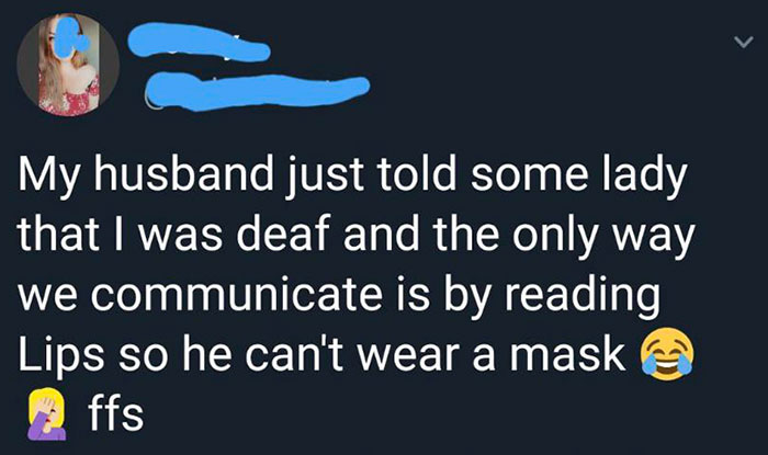 Faking A Disability So You Don't Need To Wear A Mask