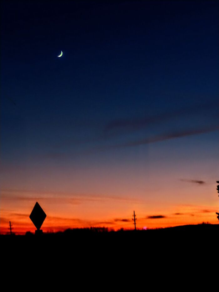 Last Glow Of Sunset In NY