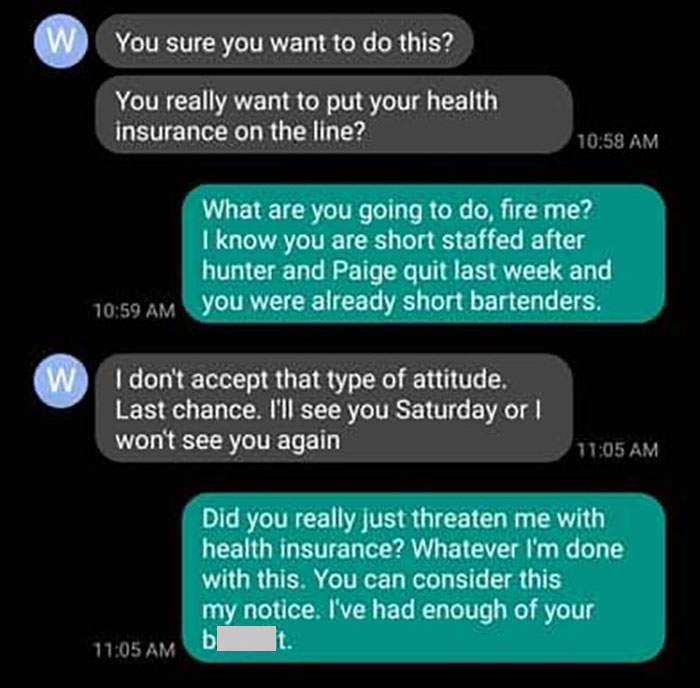 14 Screenshots Of People&rsquo;s &lsquo;I Quit&rsquo; Texts Because &lsquo;Screw That, I Deserve Better&rsquo;