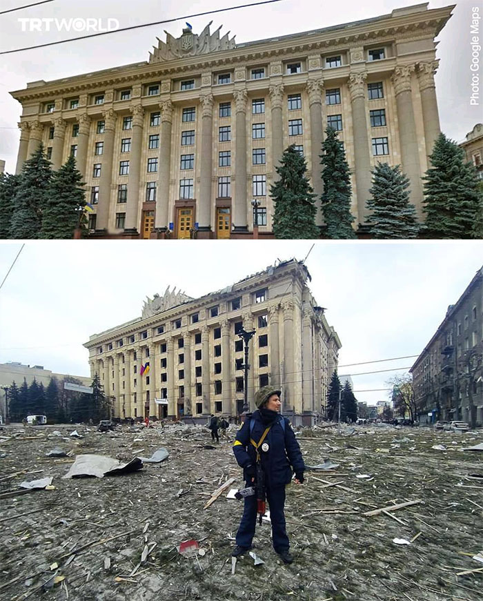 'Before And After': 20 Devastating Images From Ukraine That Show How Quickly The War Destroys Everything