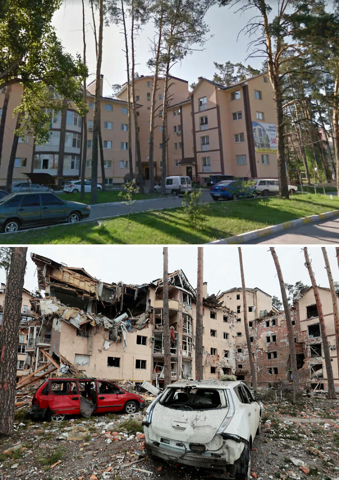 'Before And After': 20 Devastating Images From Ukraine That Show How Quickly The War Destroys Everything