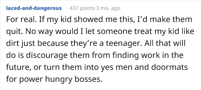 16-Year-Old Gets A List Of Rules From Her Boss On The First Day At Her Retail Job And Her Dad Is Outraged By It