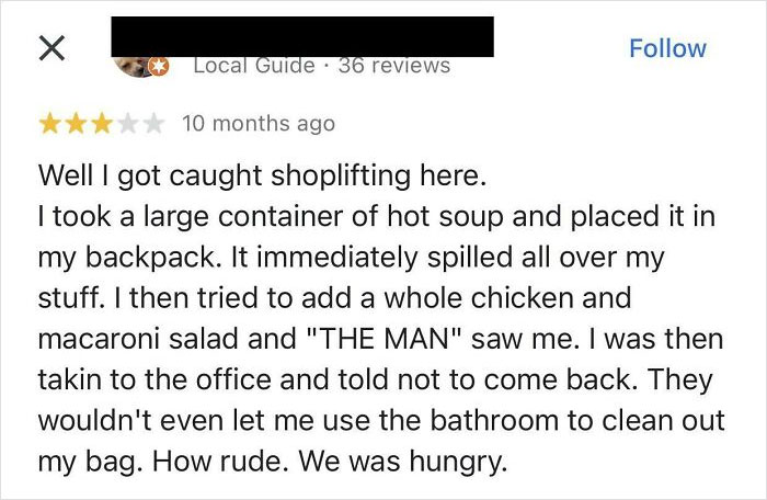 3 Stars, Got Caught Shoplifting
