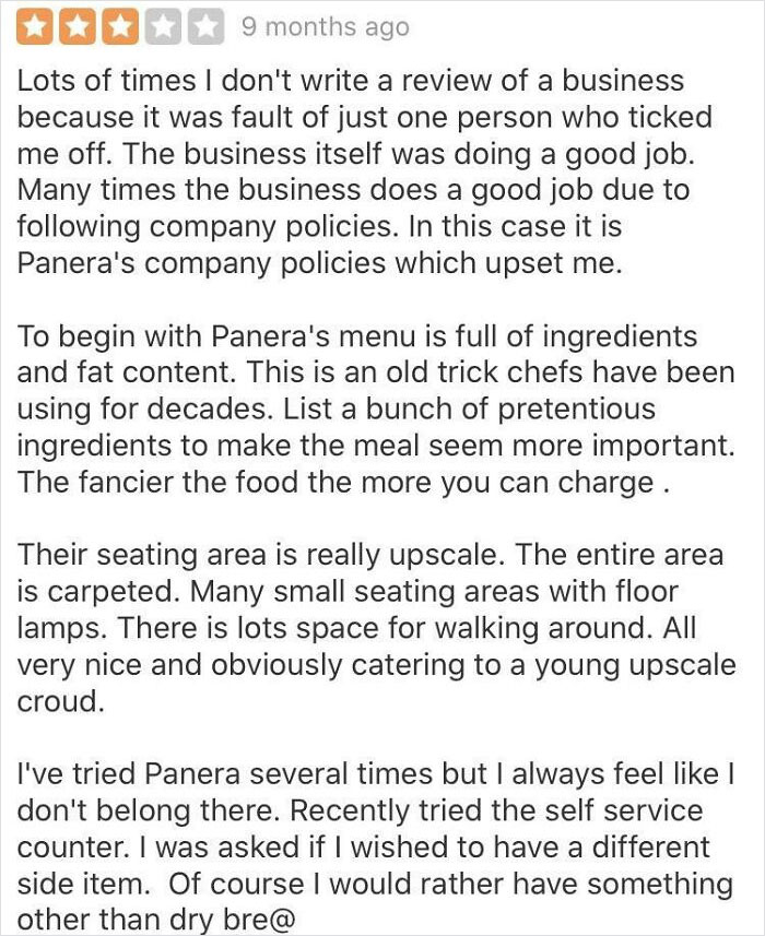 When Panera Bread Is Intimidating