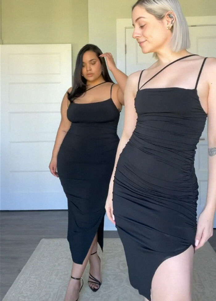 "Style Not Size": Two Friends Show How The Same Outfit Looks On Their Different Body Sizes (30 New Pics)