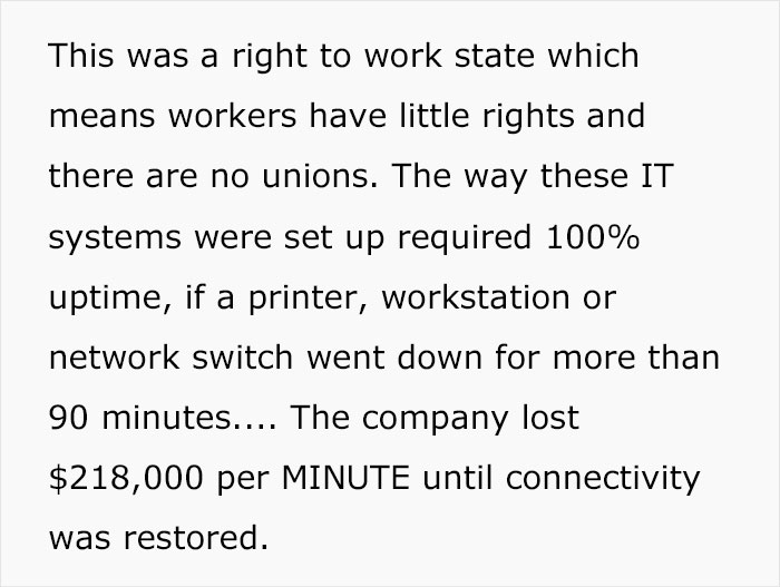 Overworked Employee Quits Because He Wasn't Getting A Fair Wage, Costs The Company $40 Million