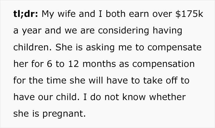 Woman Asks Husband To Cover All Of Her Financial Loss When Caring For Their Baby, He's Shocked And Lost Woman Asks Husband To Cover All Of Her Financial Loss When Caring For Their Baby, He's Shocked And Lost