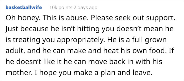 Entitled Husband Won't Reheat Dinner Himself, Wakes Up His Sleeping Wife To Laugh In Her Face