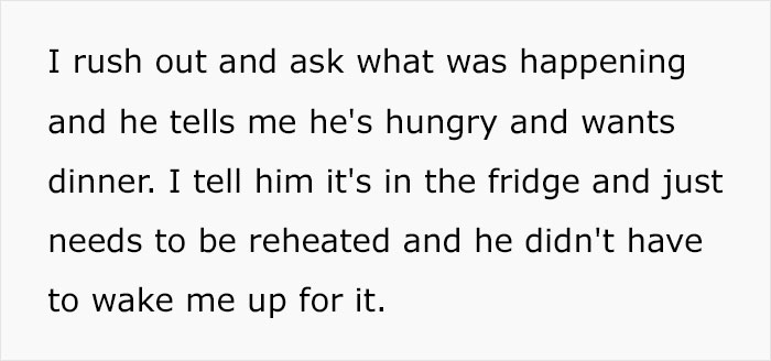 Entitled Husband Won't Reheat Dinner Himself, Wakes Up His Sleeping Wife To Laugh In Her Face