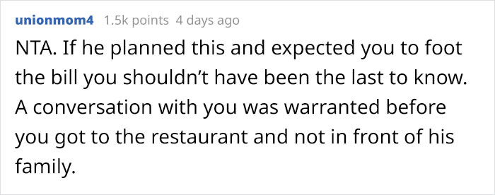 'He Insisted I Pay': Husband Loses It When Wife Only Pays For Her Own Meal After Big Family Celebratory Dinner That He Organized 'He Insisted I Pay': Husband Loses It When Wife Only Pays For Her Own Meal After Big Family Celebratory Dinner That He Organized