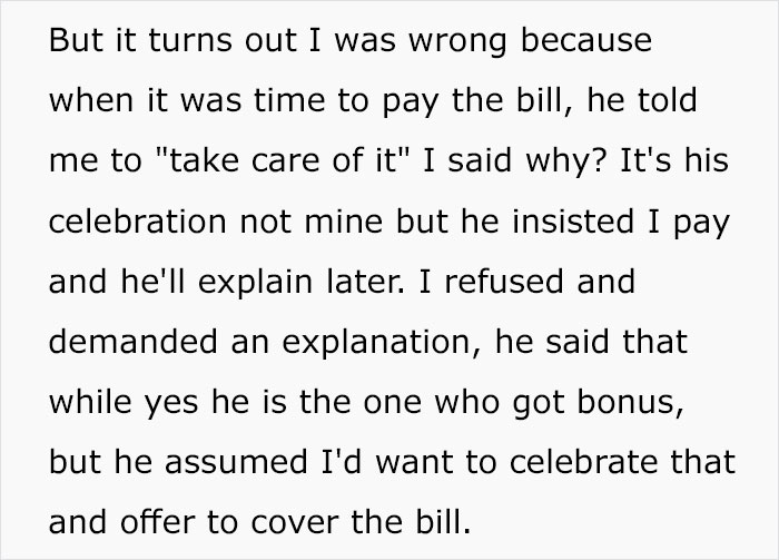 'He Insisted I Pay': Husband Loses It When Wife Only Pays For Her Own Meal After Big Family Celebratory Dinner That He Organized 'He Insisted I Pay': Husband Loses It When Wife Only Pays For Her Own Meal After Big Family Celebratory Dinner That He Organized