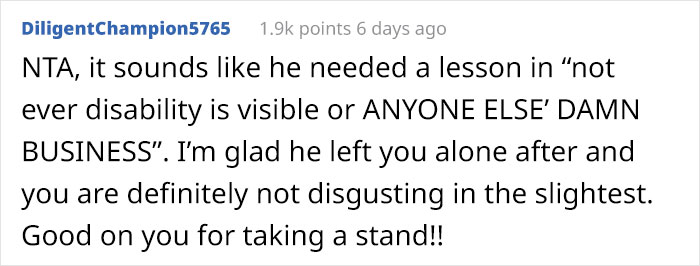 “I Took My Leg Off”: Woman Asks If She Was Wrong To Dramatically Respond To This Man Who Yelled At Her For Parking In A Handicapped Spot “I Took My Leg Off”: Woman Asks If She Was Wrong To Dramatically Respond To This Man Who Yelled At Her For Parking In A Handicapped Spot