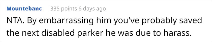 “I Took My Leg Off”: Woman Asks If She Was Wrong To Dramatically Respond To This Man Who Yelled At Her For Parking In A Handicapped Spot “I Took My Leg Off”: Woman Asks If She Was Wrong To Dramatically Respond To This Man Who Yelled At Her For Parking In A Handicapped Spot