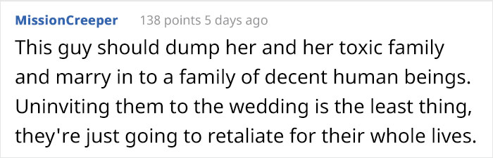 Male Relatives Decide To Test Future In-Law's "Manliness", Are Livid When They Get Uninvited From The Wedding Instead Male Relatives Decide To Test Future In-Law's "Manliness", Are Livid When They Get Uninvited From The Wedding Instead