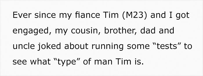 Male Relatives Decide To Test Future In-Law's "Manliness", Are Livid When They Get Uninvited From The Wedding Instead Male Relatives Decide To Test Future In-Law's "Manliness", Are Livid When They Get Uninvited From The Wedding Instead
