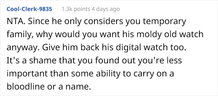 Daughter Wonders If She's A Jerk For Ruining Her Birthday Party Because She Didn't Get Great-Grandfather's Pocket-Watch