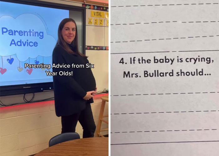 Pregnant Teacher Asks Her 6-Year-Old Students To Give Her Parenting Advice And Gets These 16 Hilarious Responses