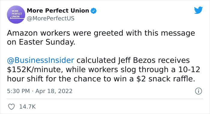 19 People Roast Amazon For Allegedly Giving Out $2 Snack Pack As Raffle Prize For Warehouse Workers On Easter Sunday