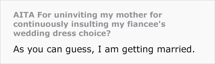 Bride With A Distinct Fashion Style Chooses A Dress Her MIL Doesn't Like, MIL Buys A Dress Herself And Her Son Is Furious Bride With A Distinct Fashion Style Chooses A Dress Her MIL Doesn't Like, MIL Buys A Dress Herself And Her Son Is Furious