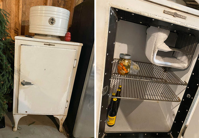 Dad’s 1920s Or 30s GE Fridge. Been In The Family For Decades And Still Works Fine