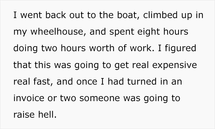 Boss Doesn&rsquo;t Listen To Experienced Subcontractor Who Then Maliciously Complies By Doing His Job In A Longer Time, Charging $900 Per Hour For Years