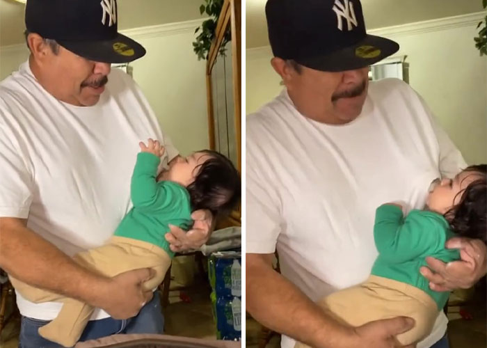 People Are Loving This Grandad&rsquo;s Idea Of Faking Breastfeeding When The Baby Refuses To Drink Out Of The Bottle