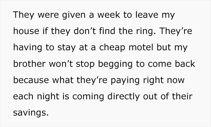 Man Doesn’t Want His Brother’s Family In His Home After His 9-Year-Old Nephew Steals An Engagement Ring He Bought After A Year Of Saving Man Doesn’t Want His Brother’s Family In His Home After His 9-Year-Old Nephew Steals An Engagement Ring He Bought After A Year Of Saving