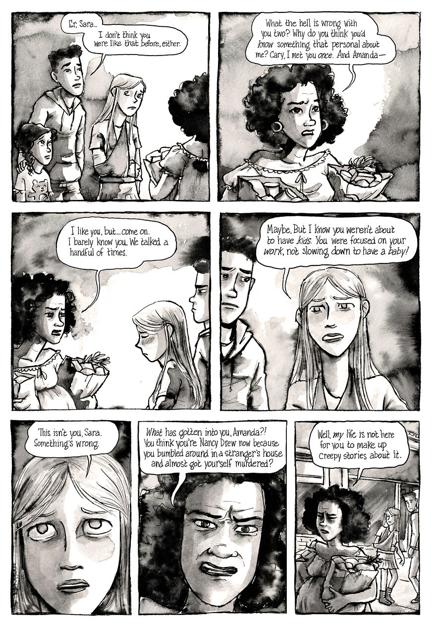 I'm Creating A Dark Comic Series With Lots Of Twists, Secrets, Creepy Characters And Spooky Pen And Ink Artwork, Here's Part 4 I'm Creating A Dark Comic Series With Lots Of Twists, Secrets, Creepy Characters And Spooky Pen And Ink Artwork, Here's Part 4