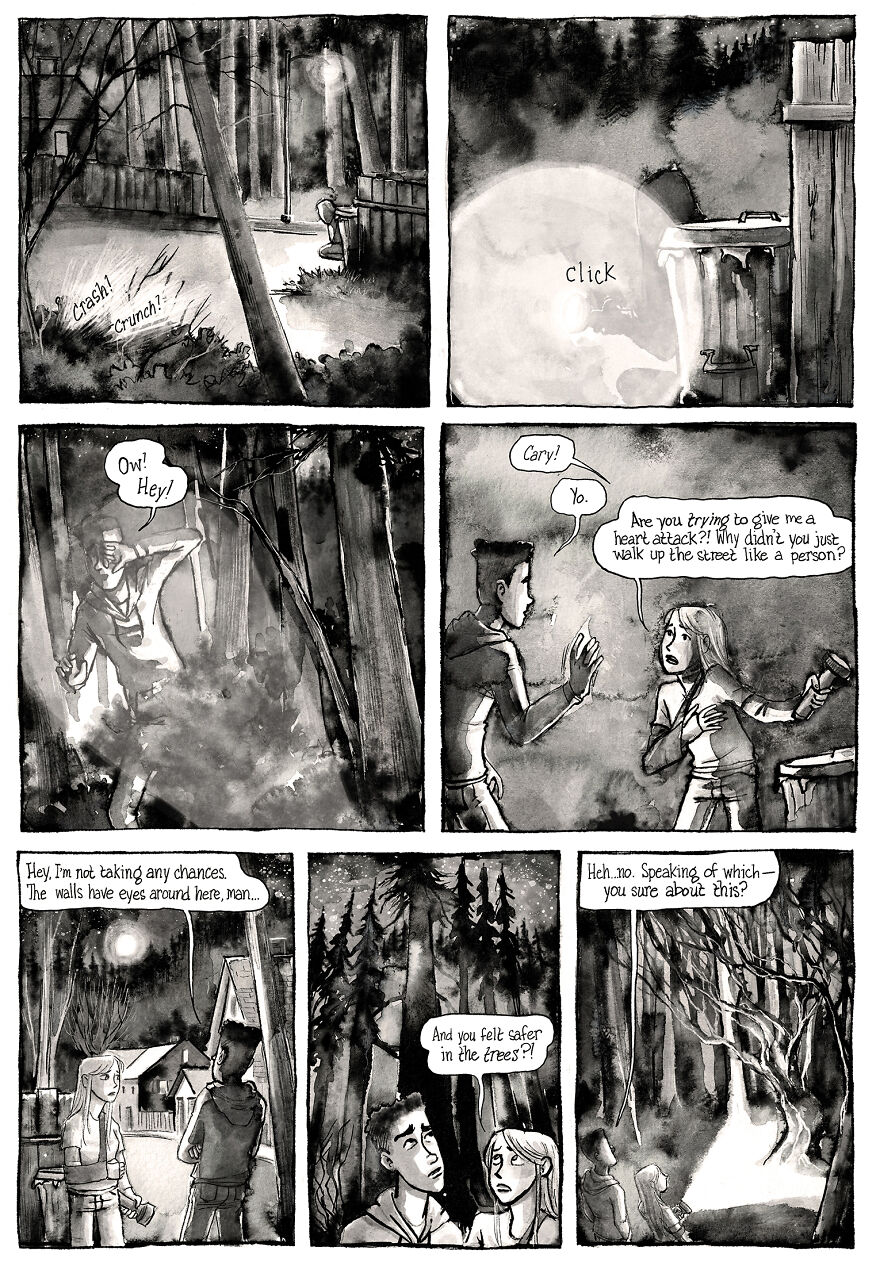 I'm Creating A Dark Comic Series With Lots Of Twists, Secrets, Creepy Characters And Spooky Pen And Ink Artwork, Here's Part 4 I'm Creating A Dark Comic Series With Lots Of Twists, Secrets, Creepy Characters And Spooky Pen And Ink Artwork, Here's Part 4